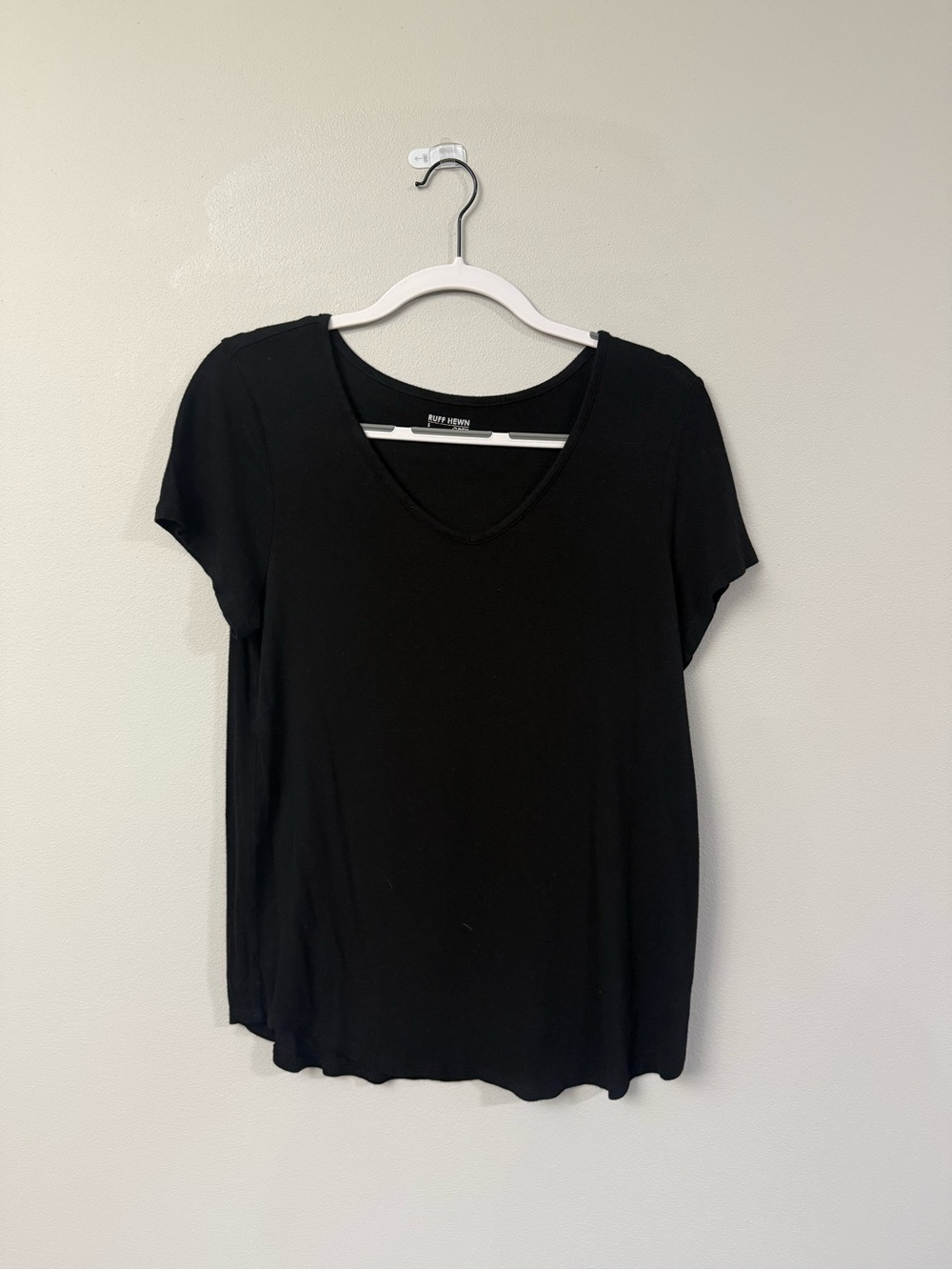 Ruff Hewn Black V-Neck Short Sleeve Tee